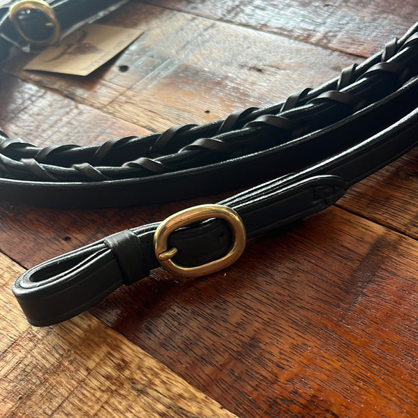 Lace Plait Leather Show Reins