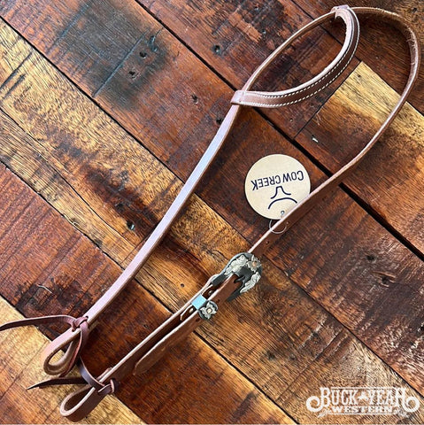 Cowcreek One Ear Bridle with Silver Floral Overlayed Buckle