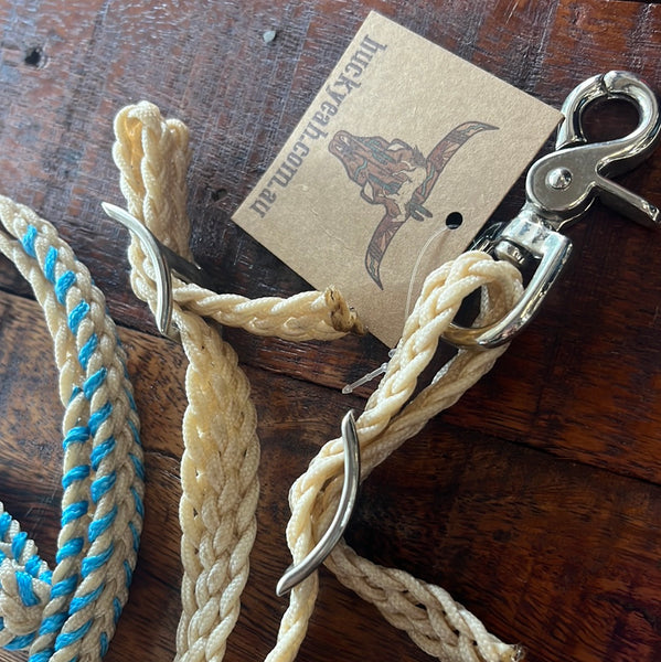 8FT Turquoise Laced Contest Reins