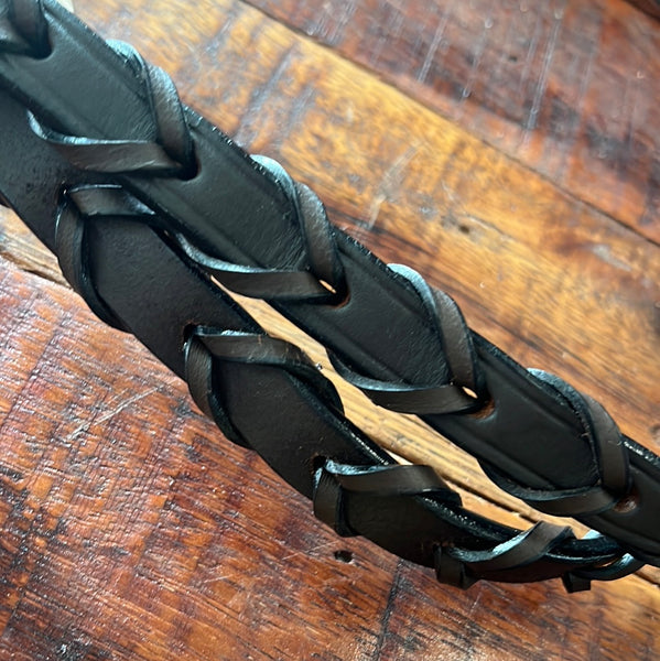 Lace Plait Leather Show Reins