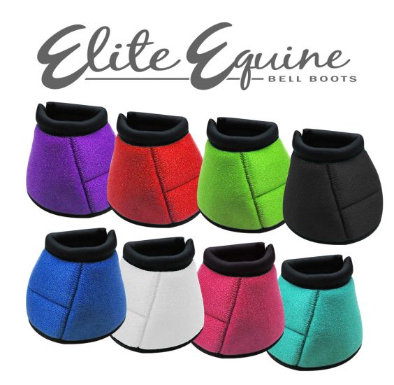 Black Elite Equine Bell Boots