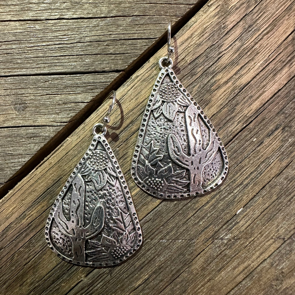 Arizona Cactus Dangle Earrings