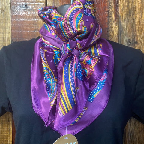 Purple Paisley Wild Rag