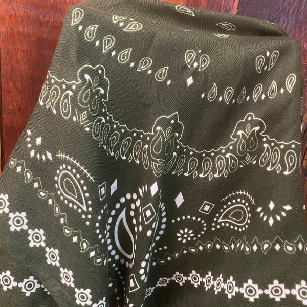 Dark Green Wild Rag