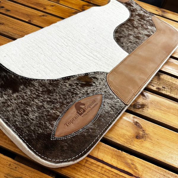“Longhorn” Square SPECKLED Hair on hide pad