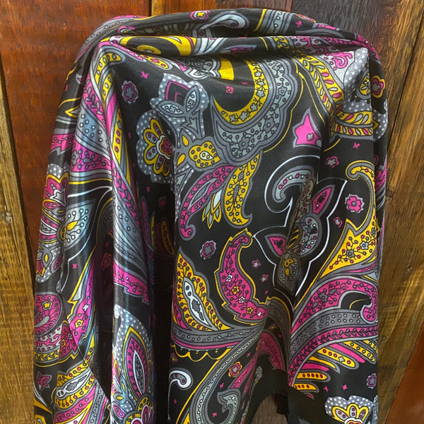 Black/Pink Paisley Wild Rag
