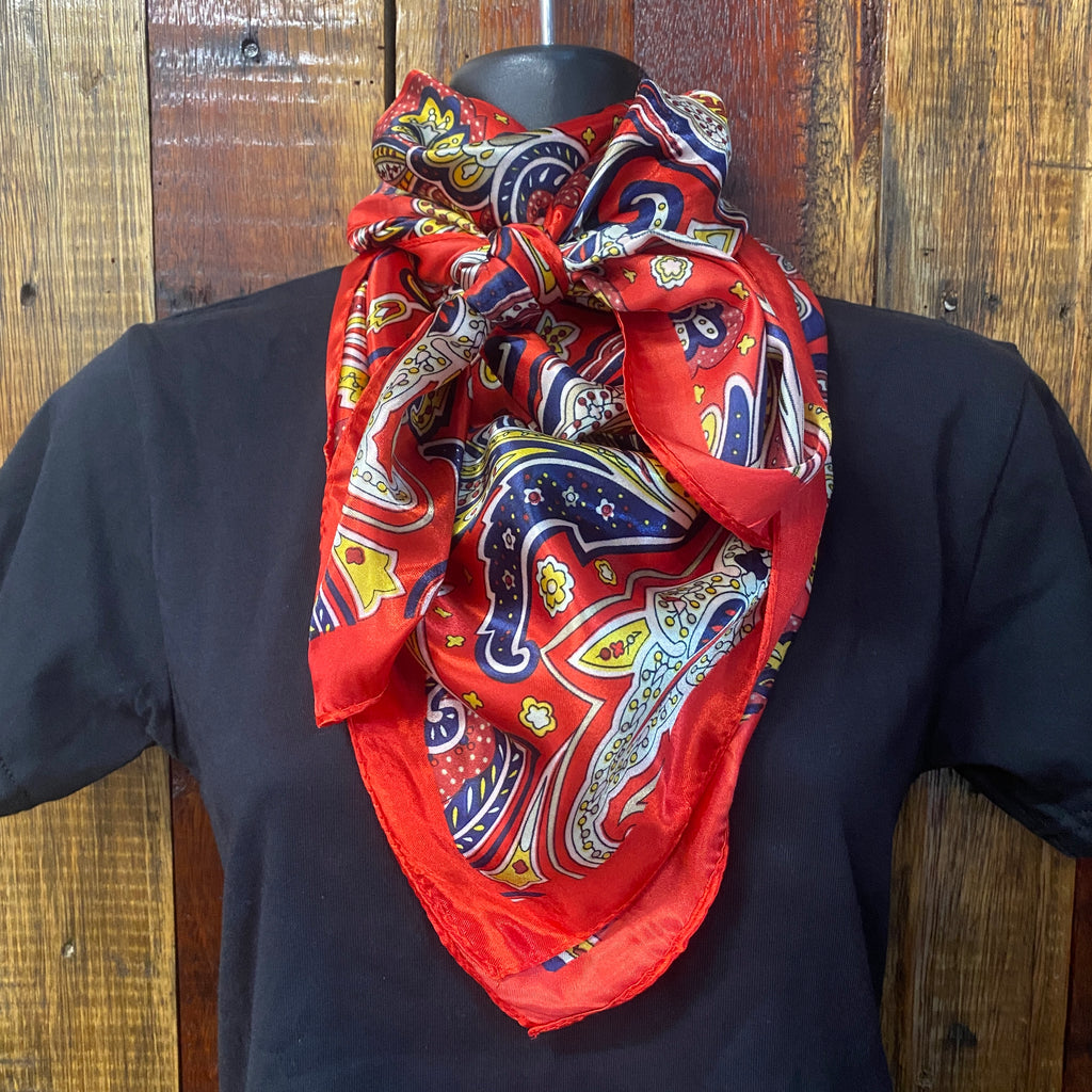 Red/Navy Paisley Wild Rag