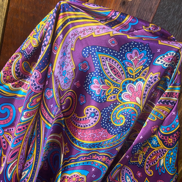 Purple Paisley Wild Rag