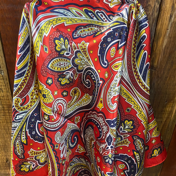 Red/Navy Paisley Wild Rag