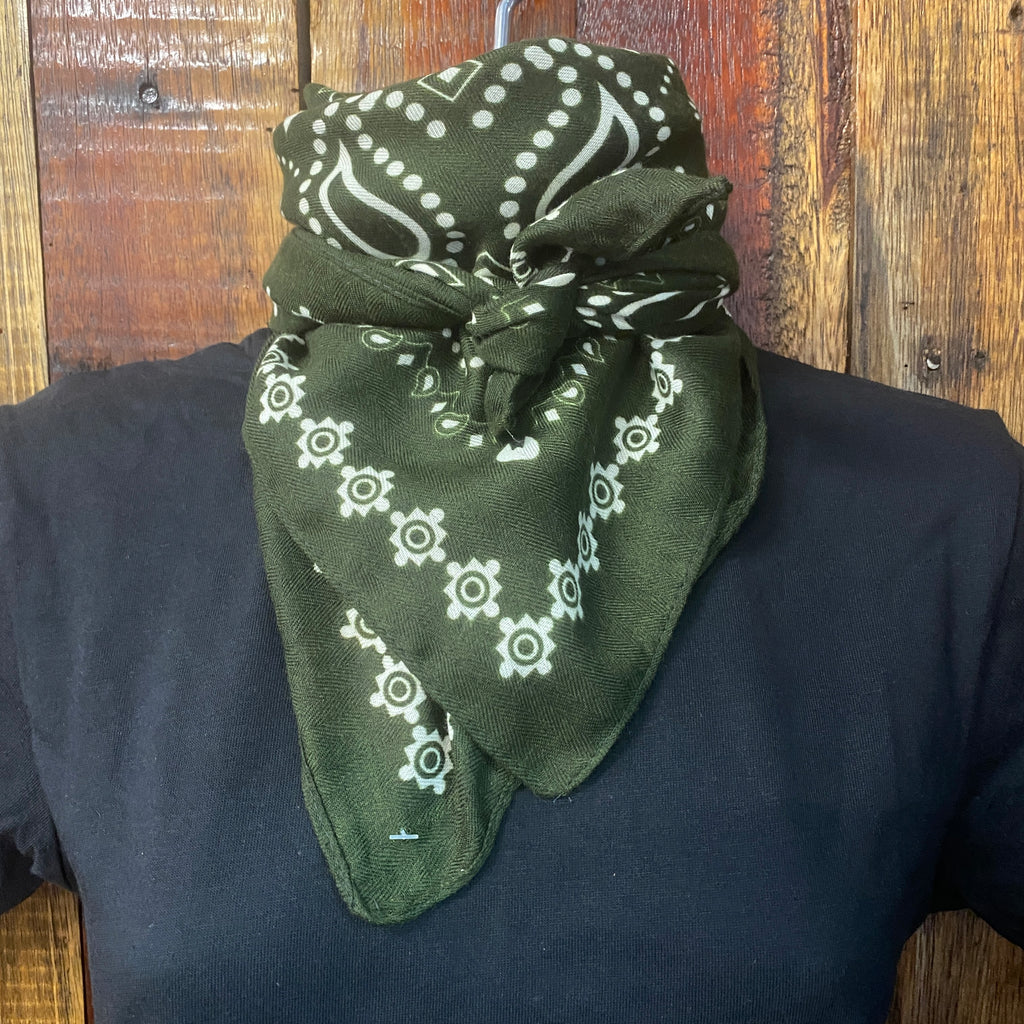 Dark Green Wild Rag