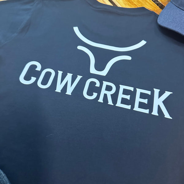 Cow Creek Mens Crew Neck Tee- Navy