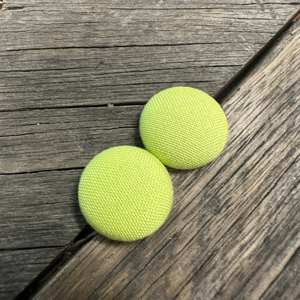 Lime Fabric Earrings