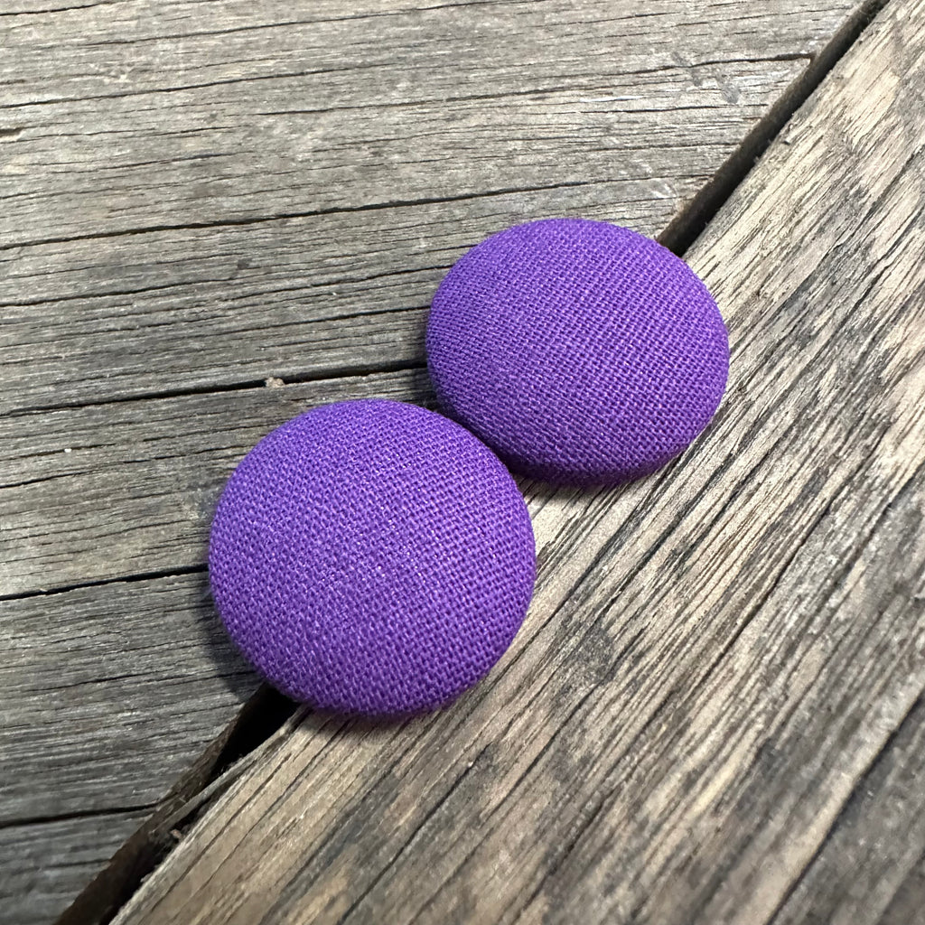 Purple Fabric Earrings