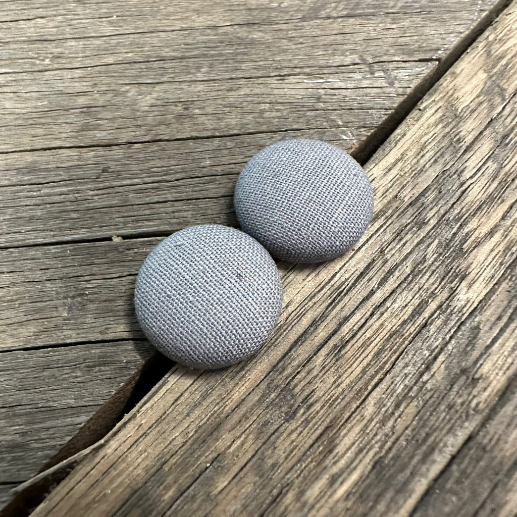 Grey Fabric Earrings
