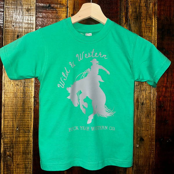 Youth Wild & Western Tee - Green