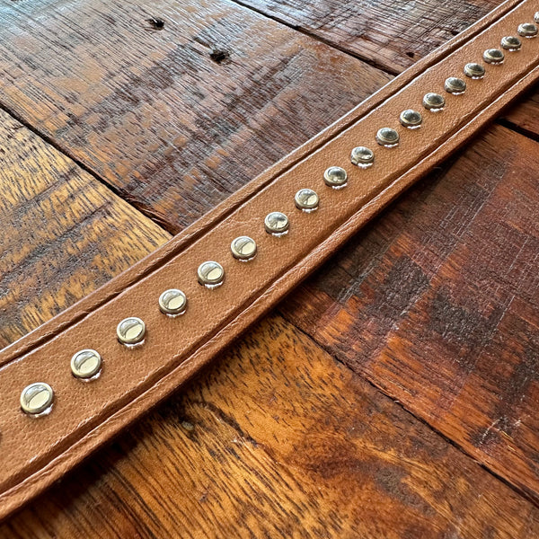 Leather Wither Strap With Crystal Studs