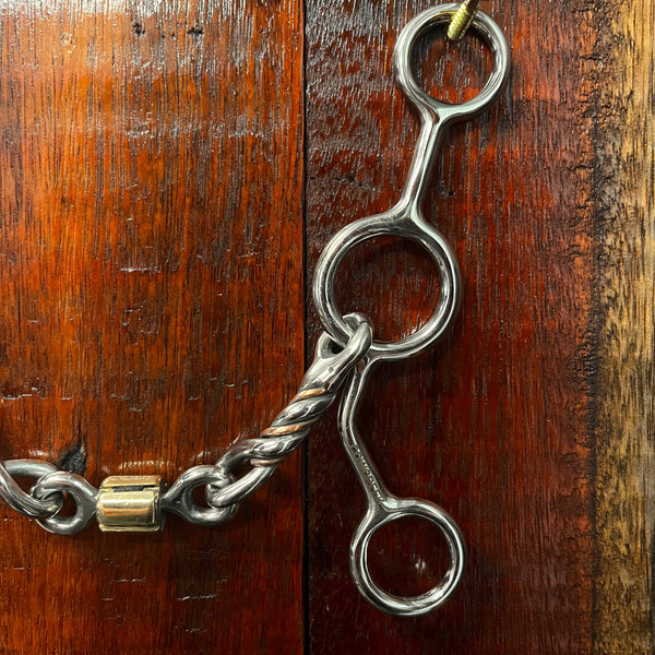 CowCreek JR Cowhorse Bit (Twisted with Copper Inlay with Copper Roller)