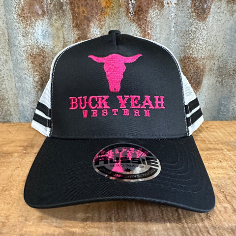 "Buck Yeah" Branded Cap - Black & Pink