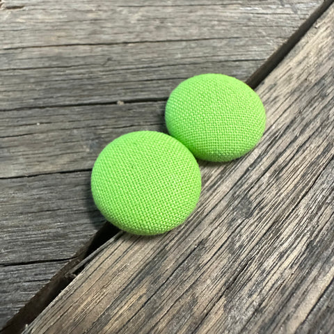 Light Green Fabric Earrings