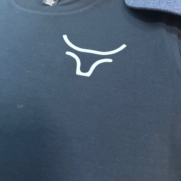 Cow Creek Mens Crew Neck Tee- Navy