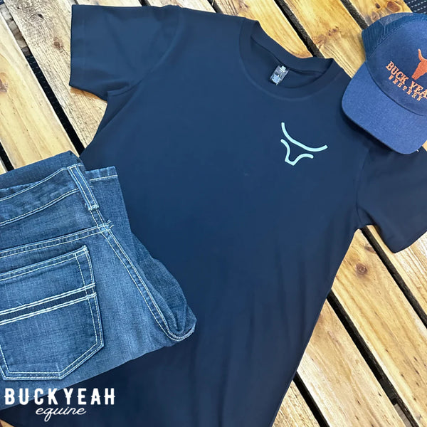 Cow Creek Mens Crew Neck Tee- Navy