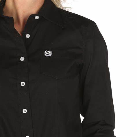 CINCH Ladies Button-Down Shirt -  Black