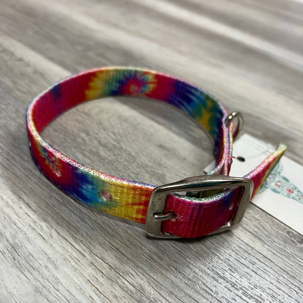 Tye Dye Print Nylon Dog Collar