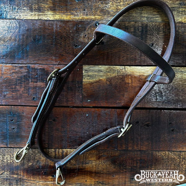 CowCreek Oiled Leather Browband Bridle with Quick Change