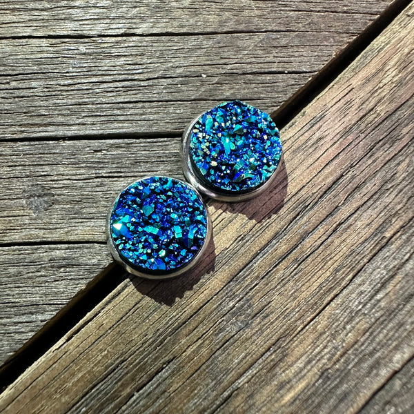 Crystal Stud Earrings - Various Colours