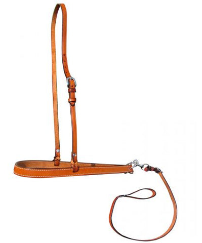 Showman Argentina Cow Leather Adjustable Smooth Leather Noseband and Tie Down