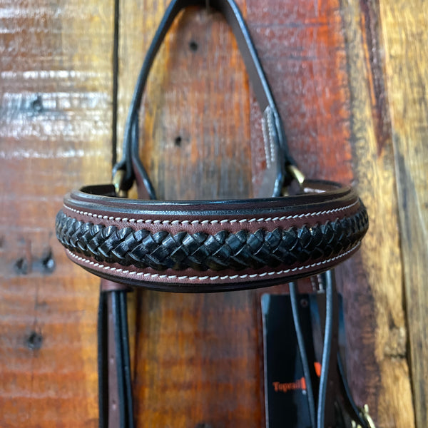 Barcoo Bridle - Dark Contrast Plait
