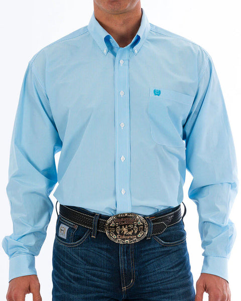 Cinch Mens Classic Fit Arena Shirt -Tencel blended-BLU