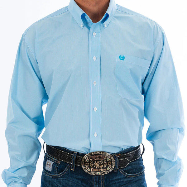 Cinch Mens Classic Fit Arena Shirt -Tencel blended-BLU