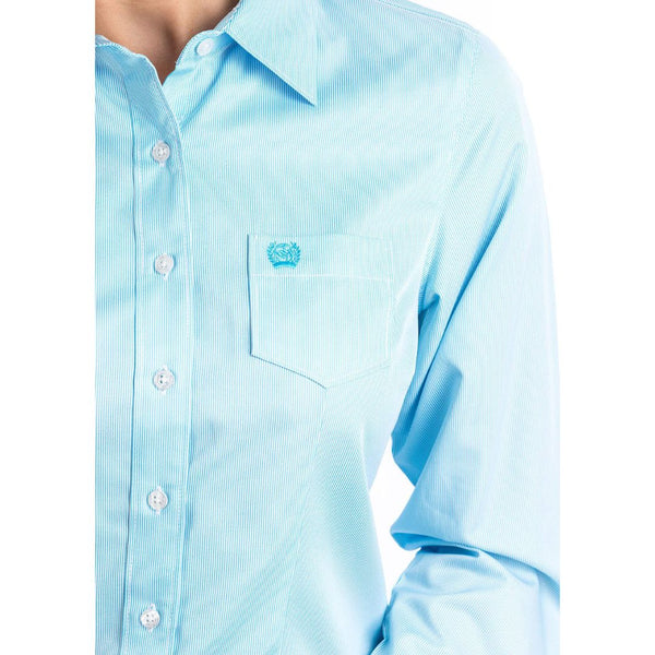 CINCH Ladies Button-Down Shirt - Blue Tencel