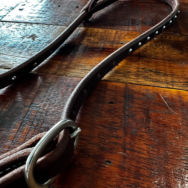 One Eared Herman Oak Silver Studded Bridle