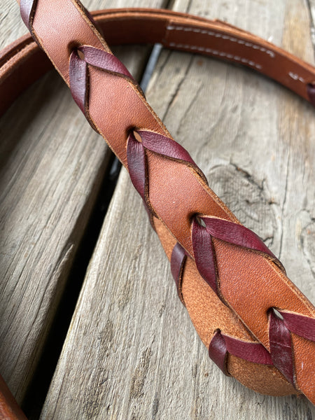 8ft Leather Braided Reins