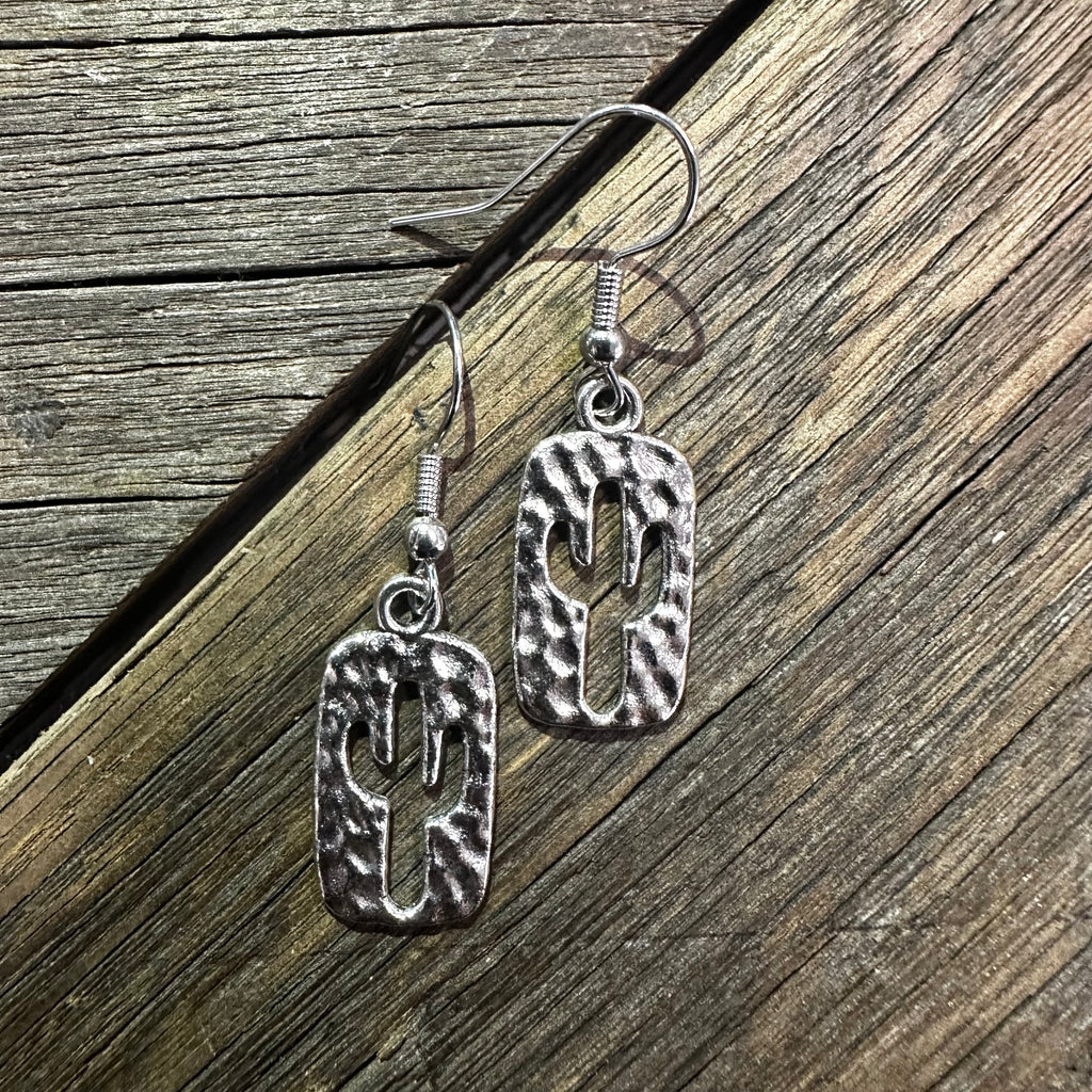 Silver Cactus Dangles