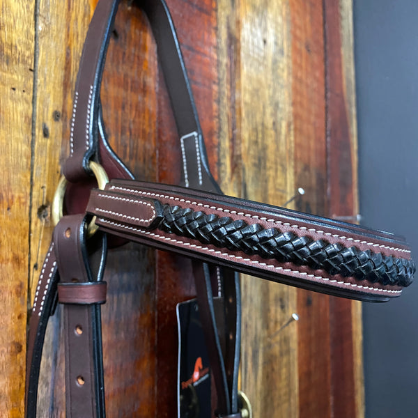 Barcoo Bridle - Dark Contrast Plait