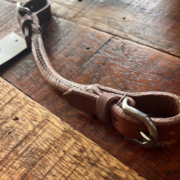 Harness Leather Rolled Centre Curb Strap
