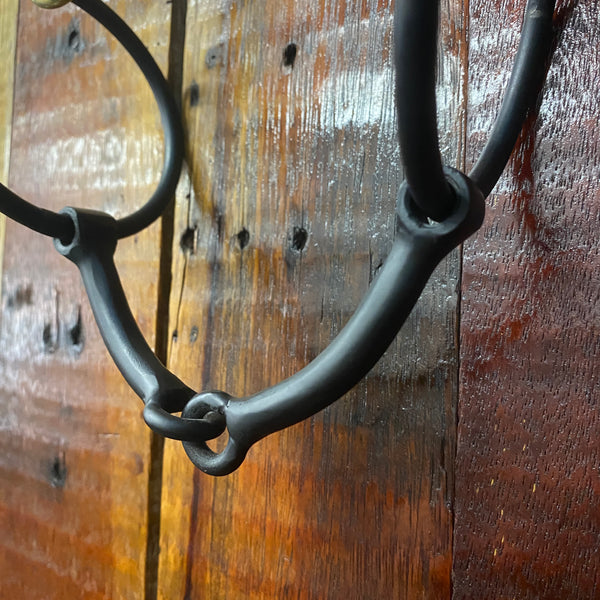 Black Steel Loose O Ring Snaffle Bit