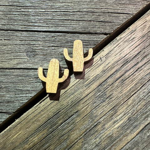 Timber Cactus Stud Earrings