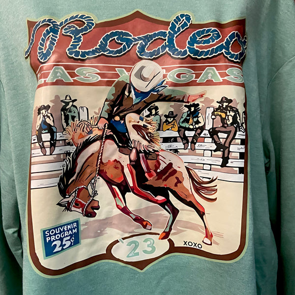 Rodeo Print Crew Neck Sweatshirt