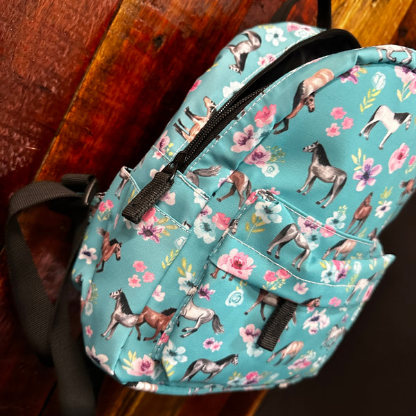 Mini Kids Horse & Flower Backpack