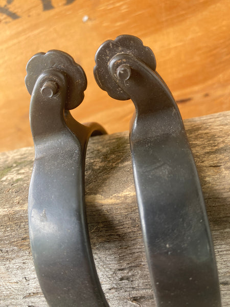 Black Steel Roping Spur