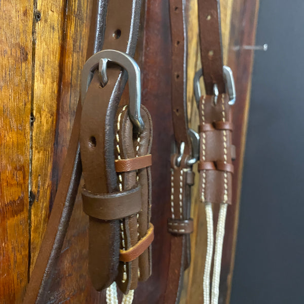 Gag headstall made of American oiled harness leather