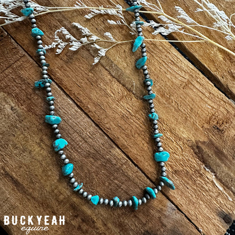 Turquoise Stone Beaded Necklace