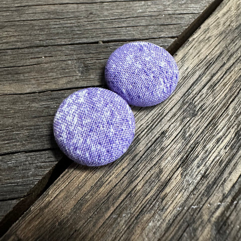 Purple Wash Fabric Earrings