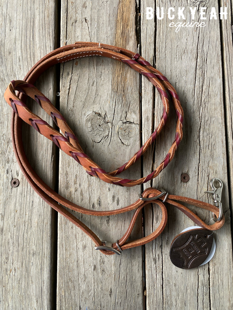 8ft Leather Braided Reins