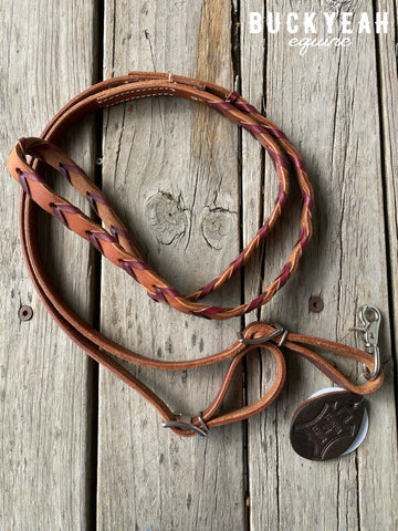 8ft Leather Braided Reins