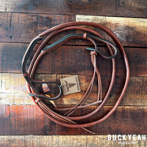 8ft Round Roping Reins with Leather Loop Ends